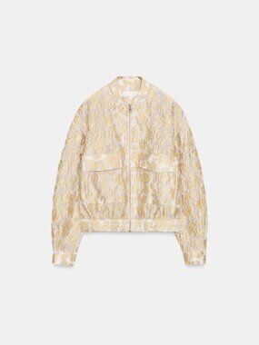 ZARA JACQUARD BOMBER JACKET